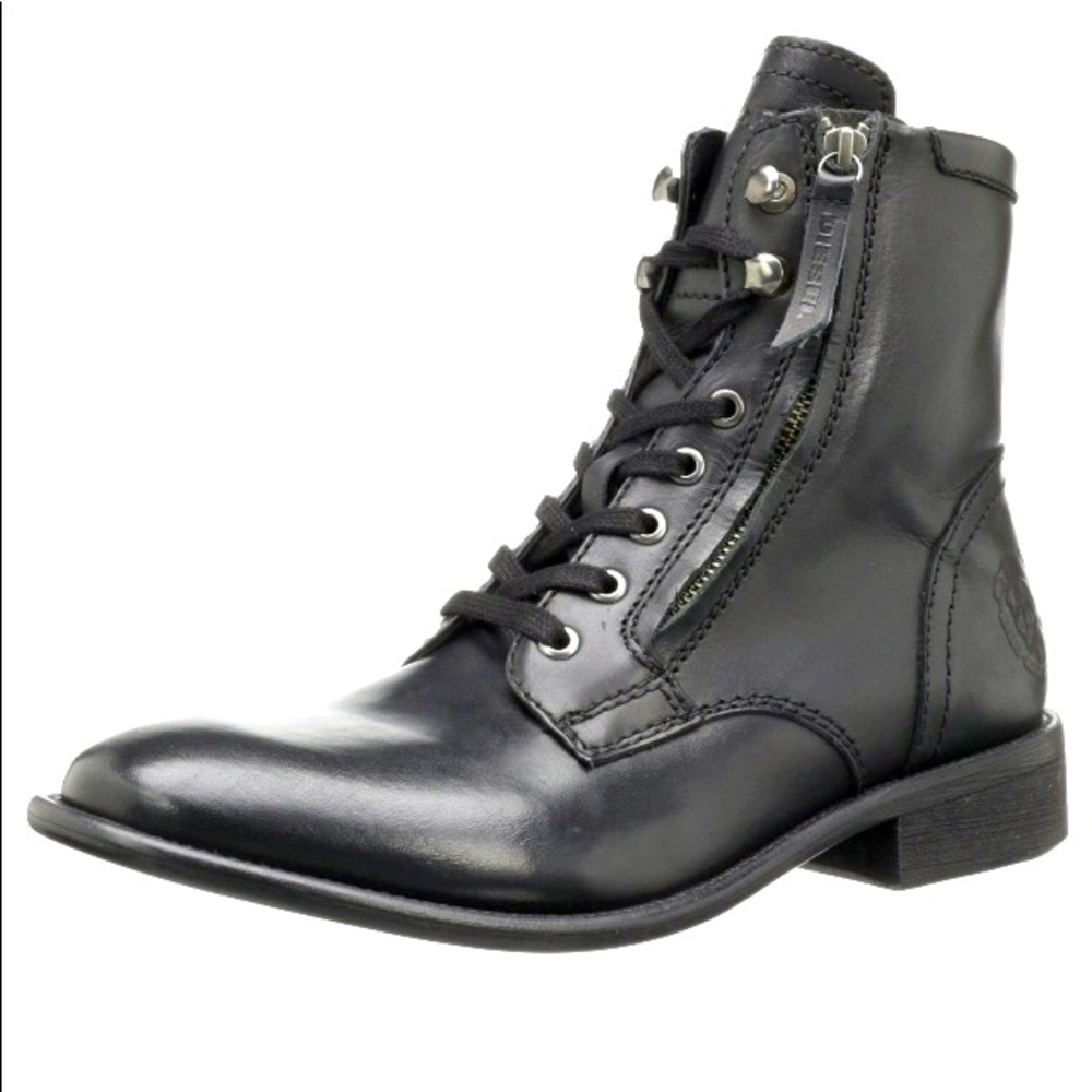 Diesel combat boots - black- mens size 10